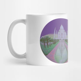 Taj Mahal circle purple Mug